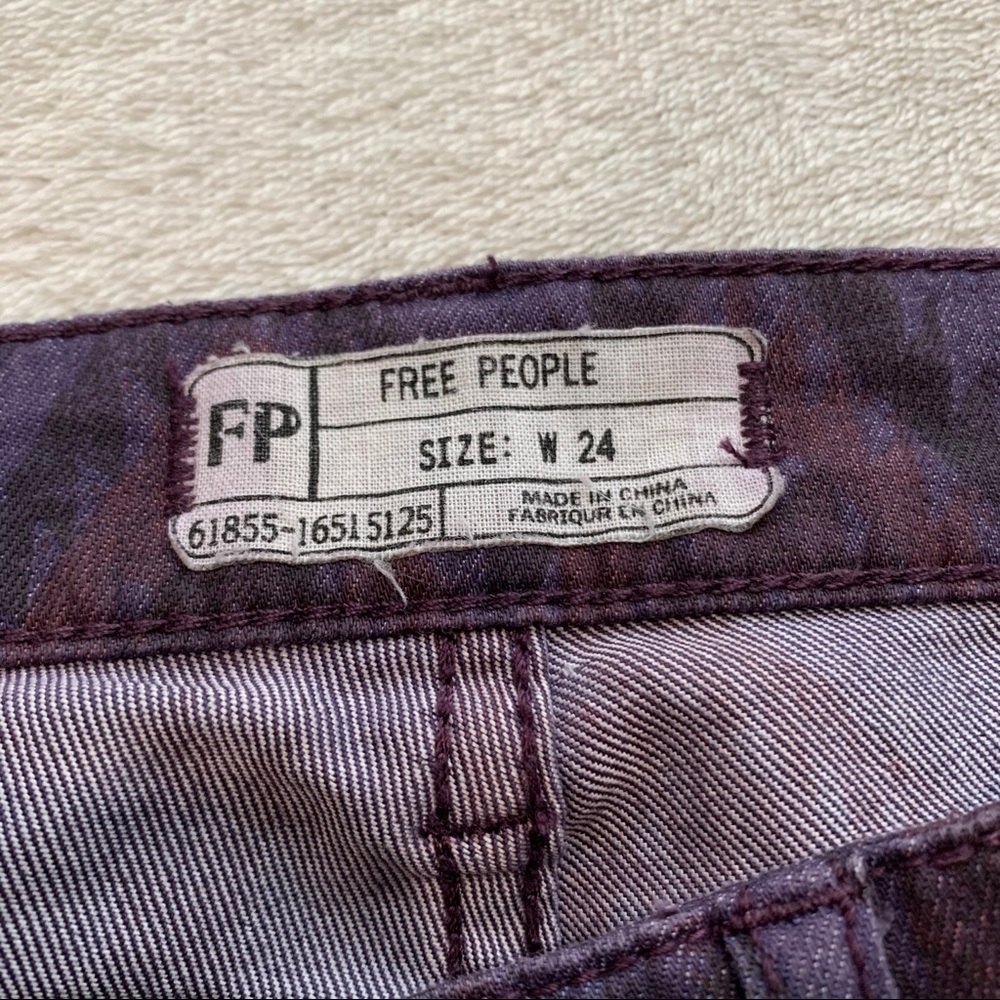 Purple/blue/black/red free people jeans - Picture 4 of 5
